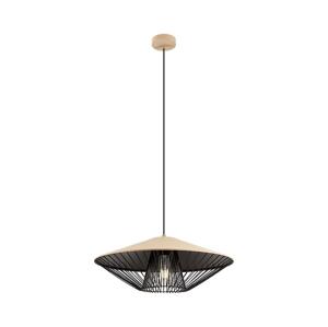 Redo Redo 01-3011 - Lustr na lanku GRILL 1xE27/42W/230V pr. 49,5 cm černá/béžová