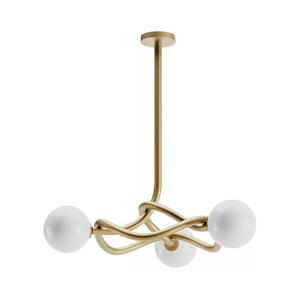 Redo 01-3256 - Lustr na tyči CONFUSIO 3xE14/28W/230V pr. 76 cm zlatá 01-3256