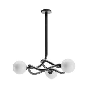 Redo 01-3257 - Lustr na tyči CONFUSIO 3xE14/28W/230V pr. 76 cm černá 01-3257