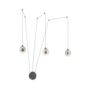 Redo 01-3485 -LED Stmívatelná nástěnná lampa KHADI 3xLED/5,5W/230V černá/kouřová 01-3485