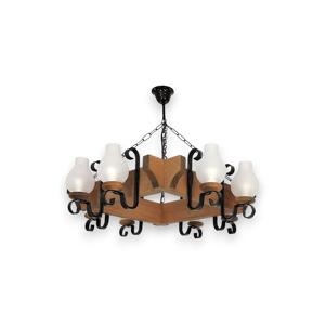 Exodus Lighting Srl Lustr na řetězu QUEEN 8xE14/40W/230V buk - FSC certifikováno