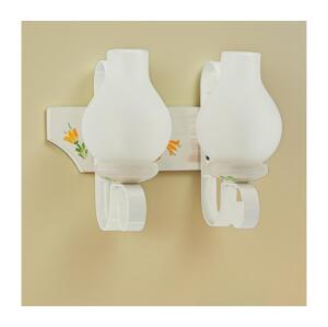 Brilagi - Nástěnné svítidlo QUEEN 2xE14/40W/230V buk/krémová EX-01070