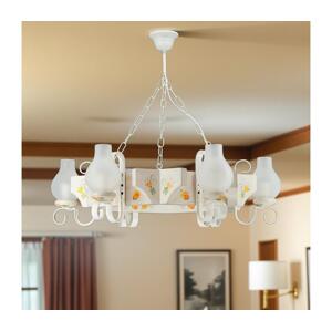 Brilagi - Lustr na řetězu QUEEN 6xE14/40W/230V buk/krémová EX-01075