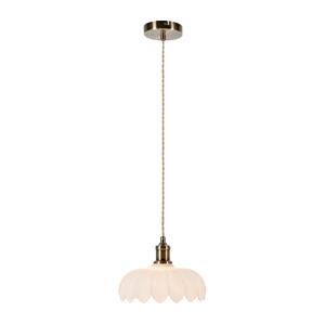 Markslöjd Markslöjd 108857 - Lustr na lanku KURAGE 1xE27/40W/230V mosaz/bílá