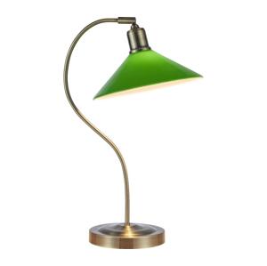 Markslöjd Markslöjd 108864 - Stolní lampa VELA 1xE27/40W/230V mosaz/zelená