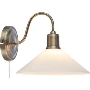 Markslöjd Markslöjd 108865 - Nástěnná lampa VELA 1xE27/40W/230V mosaz/bílá
