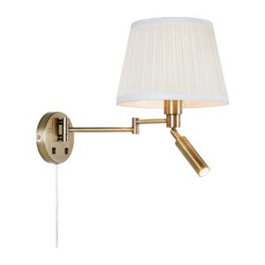 Markslöjd Markslöjd 109017- LED Nástěnná lampa PIVOT 1xE27/40W/230V + LED/4W krémová/mosaz