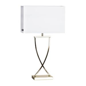 ByRydens 2829620-5000 - Stolní lampa OMEGA 1xE27/5W/230V bílá/mosaz 2829620-5000