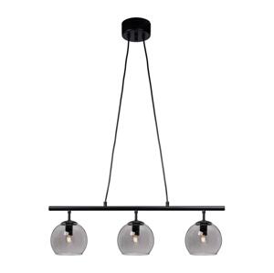 Cottex T2493SVG - Lustr na lanku CAPELLA 3xE14/40W/230V kouřová/černá T2493SVG