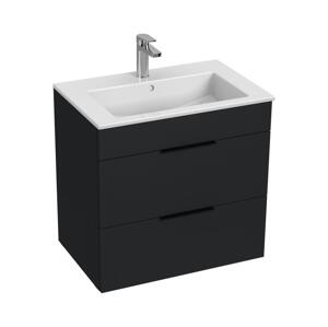 JIKA JIKA H4536021763521 - Koupelnová skříňka s umyvadlem CUBE 60,7x65 cm černá