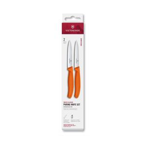 Victorinox - Sada kuchyňských nožů na zeleninu SWISS CLASSIC 10 cm 2 ks oranžová 6.7799.2C1