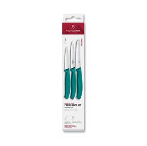 Victorinox - Sada kuchyňských nožů na zeleninu SWISS CLASSIC 3 ks tyrkysová 6.7114.34C1