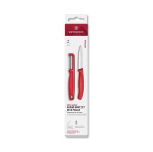 Victorinox - Sada kuchyňský nůž se škrabkou SWISS CLASSIC červená 6.7111.21C1