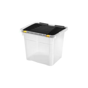 UTC Úložný box 36 l černá/čirá