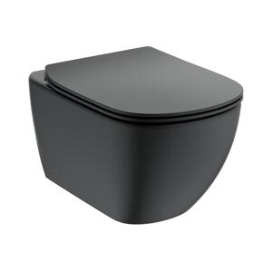 Ideal Standard T3546V3 - Závěsné WC s prkénkem SoftClose TESI keramika/černá T3546V3