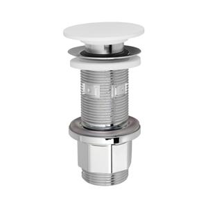 Silfra - Umyvadlová výpusť pr. 6,7 cm bílá/lesklý chrom WA03451