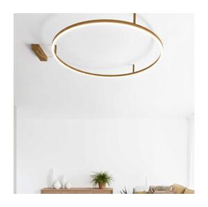 Ideal Lux - LED Stropní svítidlo ORACLE SLIM LED/53W/230V 4000K pr. 90 cm zlatá 372464