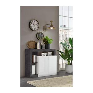 MC Akcent Komoda LENOR bílá/antracit 209030-02OX