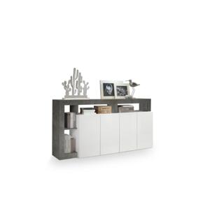 MC Akcent Komoda LENOR bílá/antracit 209030-08OX