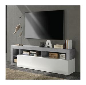 MC Akcent Televizní stolek LENOR bílá/šedá beton 209030-01CE
