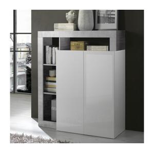 MC Akcent Komoda LENOR bílá/šedá beton 209030-04CE