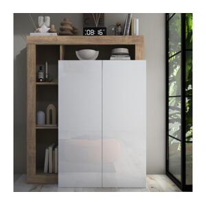 MC Akcent Skříň LENOR bílá/světlý dub 409030-44K