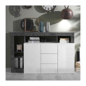 MC Akcent Komoda LENOR bílá/antracit 209030-07OX