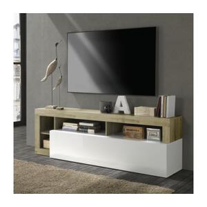 MC Akcent Televizní stolek LENOR bílá/světlý dub 209030-01K