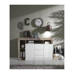 MC Akcent Komoda LENOR bílá/javor 209030-07P