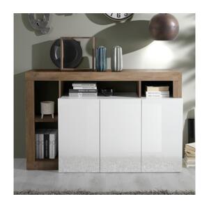 MC Akcent Komoda LENOR bílá/dub 209030-05MR