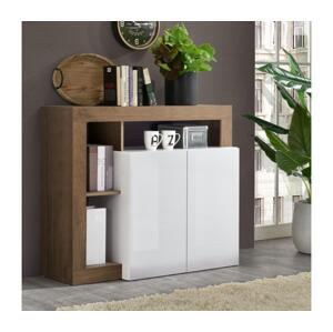 MC Akcent Komoda LENOR bílá/dub 209030-02MR