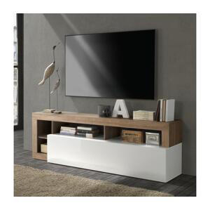 MC Akcent Televizní stolek LENOR bílá/dub 209030-01MR