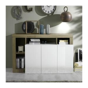 MC Akcent Komoda LENOR bílá/světlý dub 209030-05K