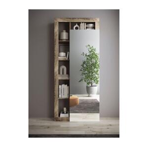 MC Akcent Šatní skříň LENOR 91x209 cm bílá/javor 409030-40P