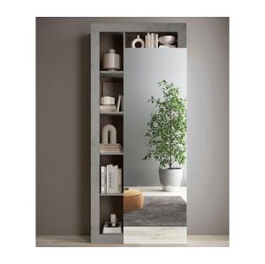 MC Akcent Šatní skříň LENOR 91x209 cm bílá/šedá beton 409030-40CE