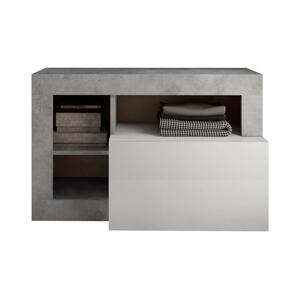 MC Akcent Lavice LENOR bílá/šedá beton 409030-41CE