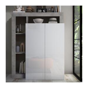 MC Akcent Skříň LENOR bílá/šedá beton 409030-44CE