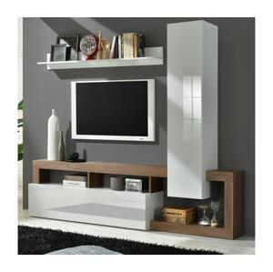 MC Akcent Obývací stěna LENOR bílá/dub 759030MR