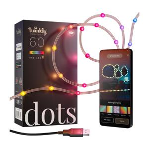 Twinkly Twinkly TWD060STP-T - LED RGB Stmívatelný řetěz DOTS 60xLED 7 m USB Wi-Fi