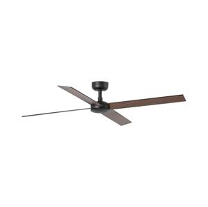 FARO Barcelona FARO 34356-Stropní látor RUDDER L hnědá/černá pr. 132 cm + dálkové ovládání