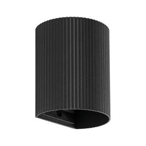 FARO Barcelona FARO 40527 - Nástěnné svítidlo SOLE 1xGU10/8W/230V černá vroubkovaná kulatý