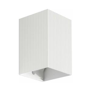 FARO Barcelona FARO 40534 - Nástěnné svítidlo SOLE 1xGU10/8W/230V bílá vroubkovaná hranatý