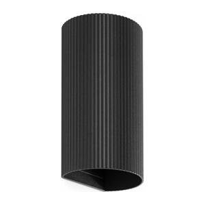 FARO Barcelona FARO 40543 - Nástěnné svítidlo SOLE 2xGU10/8W/230V černá vroubkovaná kulatý