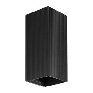 FARO Barcelona FARO 40566 - Nástěnné svítidlo SOLE 2xGU10/8W/230V černá vroubkovaná hranatý