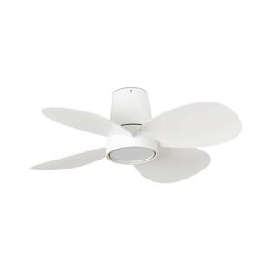FARO Barcelona FARO 34315WT-LED Stm. str. vent. KLOVER TUB S LED/20W/230V bílá pr.80 cm WT + DO