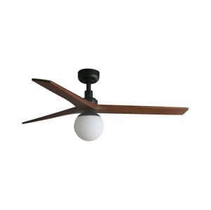 FARO Barcelona FARO 34277WT-11L - Str. vent. KLIM M 1xE27/15W/230V dřevo/černá pr. 125 cm WT+DO