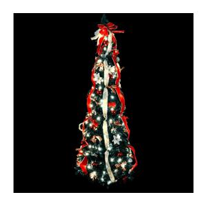 B.V.  - LED Venkovní vánoční strom 100xLED/230V 1,5m IP44 červ studená bílá B10303ABAK