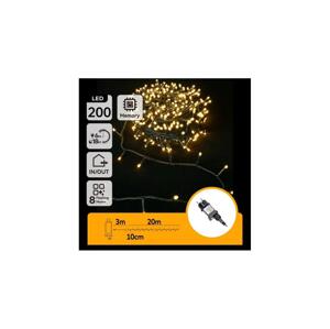 B.V.  - LED Venkovní vánoční řetěz 200xLED/6W/230V 20m IP44 teplá bílá B10303ABNP