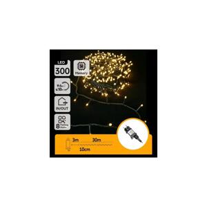B.V.  - LED Venkovní vánoční řetěz 300xLED/8 funkcí 30 m IP44 teplá bílá B10303ABNQ
