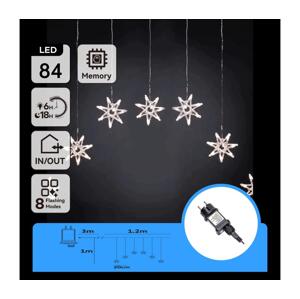 B.V.  - LED Venkovní vánoční řetěz 70xLED/230V 1,2x1m IP44 studená bílá vločk B10303ABGM